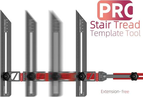 Stair Tread Template Tool - Upgrade Stair Tread Tool, Stair Measuring Tool, Stair Template, Stair Scribe Tool for Stair Measurement Tool, Shelf Project Layout (Blue-Gray) in Saudi Arabia
