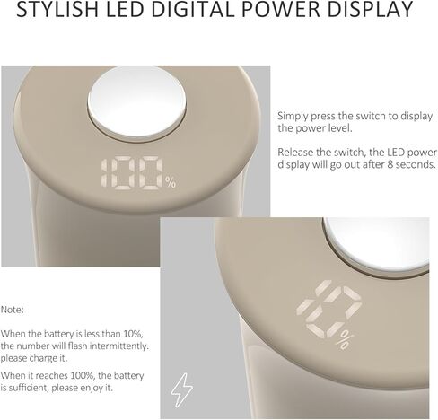 Electric Salt and Pepper Grinder Set with LED Power Display,Larger Capacity Salt and Pepper Shakers Set Rechargeable Electric with Flexible Coarsenes,LED Light,One Hand Operation for Kitchen in Kuwait