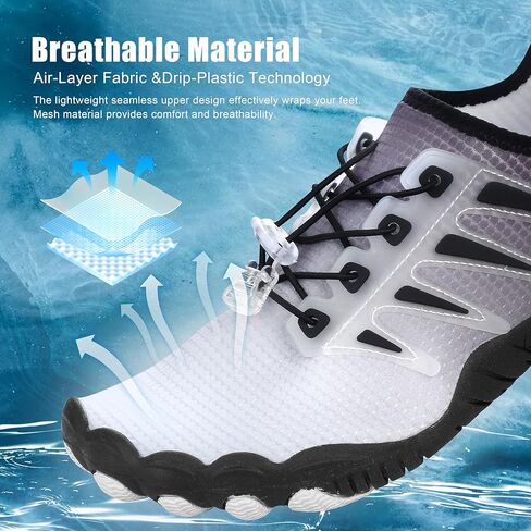 Water Shoes for Men Women, Quick-Dry Barefoot Aquashoes for Beach Swim, Water Sports Like Surf Kayak Yoga, Water Park in Kuwait
