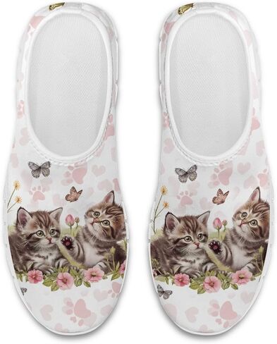 Trendy Print Womens Shoes Slip-on Walking Shoes Sneakers Breathable Mesh Casual Footwear in Kuwait
