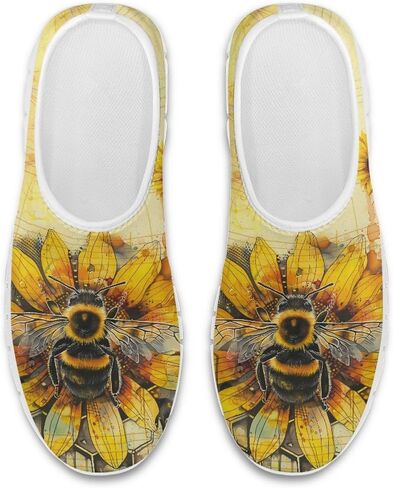 Trendy Print Womens Shoes Slip-on Walking Shoes Sneakers Breathable Mesh Casual Footwear in Kuwait
