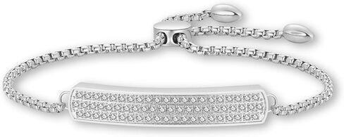 Adjustable Bracelet for Women Bangles 18K Gold Plated Stainless Steel Dainty Cubic Zirconia Chain Slider Bolo Bracelets for Women Mom Brithday Gift 5-9 Inch in Saudi Arabia