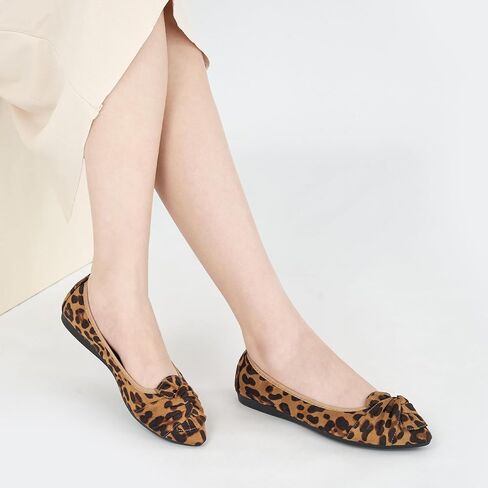 Aomigoct Comfortable Dressy Flats for Women: Cushioned Insole & Lightweight for All-Day Office Comfort - Slip On & Foldable for Working Professional with Bow in Saudi Arabia