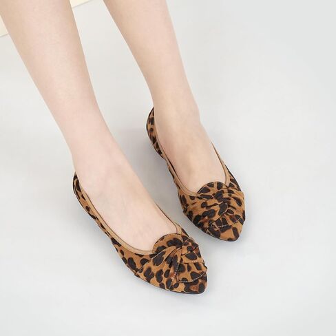 Aomigoct Comfortable Dressy Flats for Women: Cushioned Insole & Lightweight for All-Day Office Comfort - Slip On & Foldable for Working Professional with Bow in Saudi Arabia