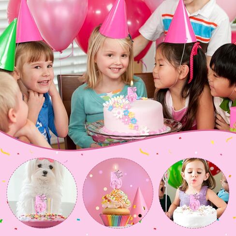 Birthday Decorations for Girls, Including Birthday and Sash Number Candles 5 Birthday Hair Bow for Baby Girls in Saudi Arabia
