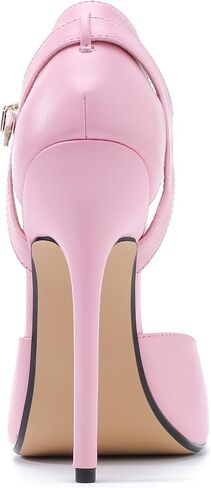Unisex Men's Women's Round Toe High Heels Stiletto Patent Leather Heels Ankle Strap Pumps Dress Party Shoes in Saudi Arabia