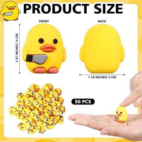 Gejoy 50 Pcs Pumpkin Rubber Ducks Bulk 1.38 Inch Pumpkin Rubber Duck Toy School Classroom Prize for Party Favors Home Table Decorations in Kuwait