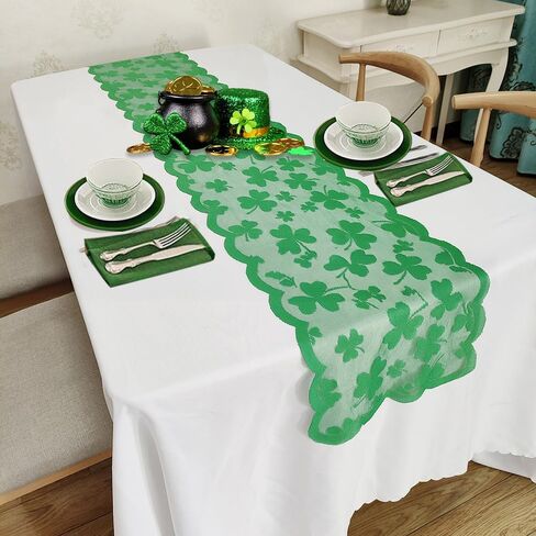 Valentines Table Runner, Red Lace Table Runner with 2 Placemats, 13 x 72 Inch Valentines Day Table Runner, Red Love Heart Print Valentine Runners for Tables Party Wedding Valentines Day Decorations in Saudi Arabia