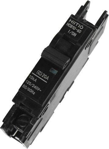 قاطع دائرة مصغر HQRP UL 489، سلسلة HCB1U-60C20/1، قاطع قطب واحد، 120/240 فولت تيار متردد، 20 أمبير in Saudi Arabia