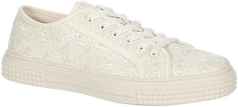 Limelight Lacy - Women's Casual Lace-Up White Lace Fashion Sneakers in Kuwait
