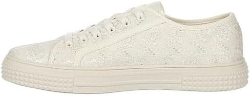 Limelight Lacy - Women's Casual Lace-Up White Lace Fashion Sneakers in Kuwait