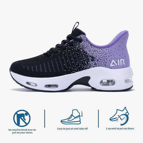 Women's Walking Shoes Slip On Tennis Sneakers Easy Put On Athletic Shoes for Ladies US 6-10.5 in Kuwait