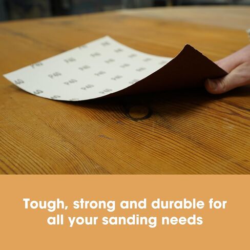 Furniture Clinic Pack of 10 Sandpaper Sheets for Wood, Walls, Metal and Furniture - for Hand, Sanding Block or Sander Use - 2 x Coarse, 4 x Medium, 4 x Fine Grades (P40, P80, P120, P240) in Kuwait