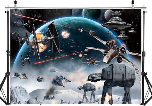 7X5FT Spaceship Backdrop Science Fiction Series Earth Backdrops Photography Photo Background Children's Room Decorative Background DH-500 Blue in Saudi Arabia