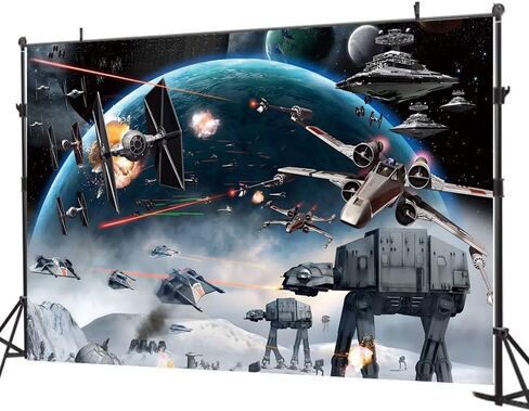 7X5FT Spaceship Backdrop Science Fiction Series Earth Backdrops Photography Photo Background Children's Room Decorative Background DH-500 Blue in Saudi Arabia