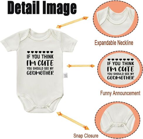 If You Think I'm Cute You Should See My Godmother Bodysuit, Mommy and Newborn Clothes Cotton Romper 0-24 Month in Saudi Arabia