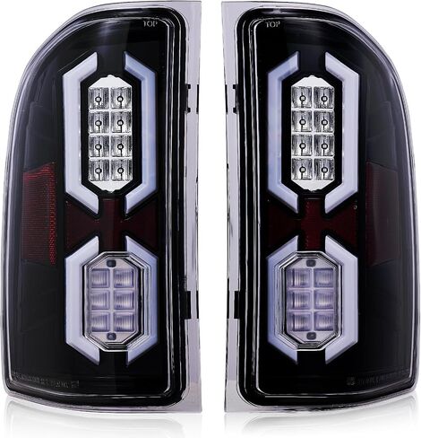 Compatible with Chevy Silverado 1500 2500 HD 3500 HD 2007-2013 Tail Lights assemblies w/o Wiring Harness tail lamp (Chrome/Red Lens) a pair in Saudi Arabia