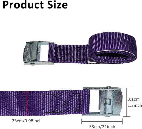 Lashing Straps 2 Ft x 1 Inch Tie Down Straps up to 600lbs (Black, 4Ft x 1 Inch) in Saudi Arabia