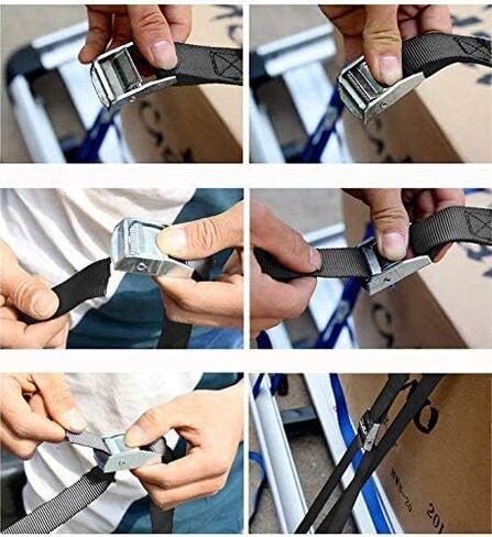 Lashing Straps 2 Ft x 1 Inch Tie Down Straps up to 600lbs (Black, 4Ft x 1 Inch) in Saudi Arabia