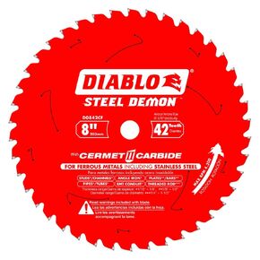 Diablo D0842CF 8 "STEEL DEMON 42T CERMET II CARBIDE FERROUS FERROUS