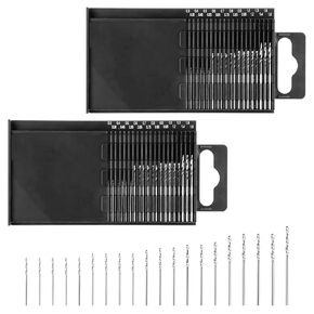 40 Pcs 0.3-1.6 mm Micro Mini Drill Bit Set Shank Twist Drill Bits Tiny Drill Bits Small Shank Full-Ground HSS Twist Drill Rotary Hand Tools for Drill