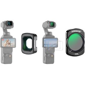NEEWER 0.75X Wide Angle Lens and Magnetic CPL Filter Compatible with DJI OSMO Pocket 3 and Creator Combo