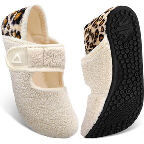 ATHMILE House Slippers for Women Men Indoor Barefoot Socks Wide Diabetic Shoes Adjustable House Slippers for Home Travel