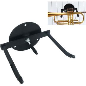 Trumpet Hanger Wall Mount Trumpet Holder Metal Trumpet Instrument Wall Mounted Rack Stand for Piccolo Pocket Trumpet Standard Trumpet Display Accessories Round Mount