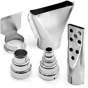 4 Pcs Heat Gun Nozzles Kit, Stainless Steel Reflector Nozzle Hot Air Gun Accessory for Hot Air Gun Soldering Station Nozzle Tool