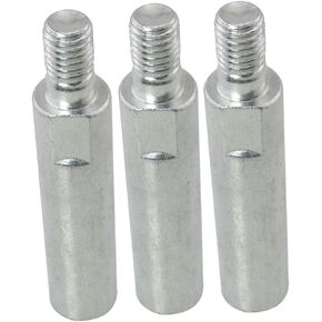 3pcs زاوية تمديد زاوية امتداد قضيب طاحونة مع ترابط M10 100 نوع الفضة
