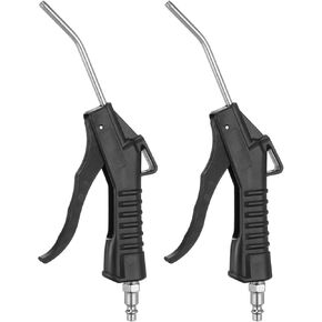 HARFINGTON 2pcs Air Blow Gun High Flow Air Compressor Blow Gun with 1/4" NPT Male Air Plug and Angled Bent for Industrial Household Air Tools Removing Dust Cleaning