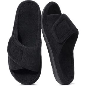 shevalues Orthopedic Slippers for Women with Arch Support Adjustable Open Toe House Shoes for Plantar Fasciitis