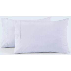 100% Cotton Percale Pillowcases, Breathable Pillow Covers, Airy Light Weight Fabric, Moisture Wicking for Hot Sleepers, Best for Home Spa & Hotel (White Queen/Standard 20"x30", 6)