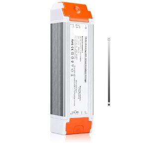 LEDMO LED Driver 12v DC 60w 2 Pack Quiet Operation Universal Regulated Dimmable Power Supply Input/Output Isolation Protection Transformer Dimmable for LED Light 2 Pack