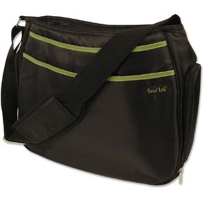 Trend Lab Black with Avocado Ultimate Hobo Style Tote Diaper Bag with Shoulder Strap