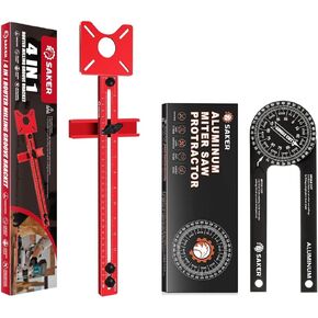 Saker New 4 in 1 Router Milling Groove Bracket-Saker Miter Saw Protractor
