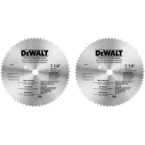 DEWALT Circular Saw Blade, 7 1/4 Inch, 68 Tooth, Metal Cutting (DW3329) (Pack of 2)