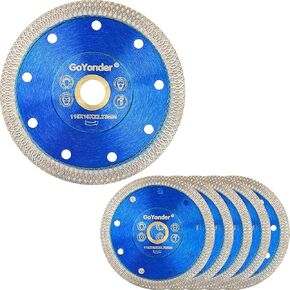GoYonder 6 PCS 4.5" 115mm Super Thin Diamond Ceramic Saw Blade Tile Cutting Blade for Cutting Ceramic Porcelain Tile