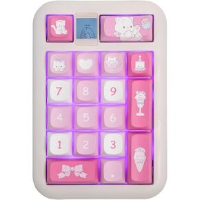 CoolKiller Spring Hot Swappable Mechanical Numeric Keypad Num Pad for Laptop, PC, Desktop, Notebook, Pink