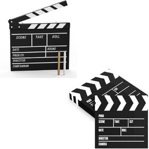 1 PC Movie Film Clapboard And 50 PCS Movie Night Disposable Paper Napkins