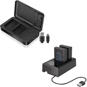 JYJZPB EN-EL14 EN-EL14A Battery and Charger for Nikon D3200, D3100, D3300, D3400, D3500, D5600, D5200, D5300, Coolpix P7000, P7100, P7800, DF Camera