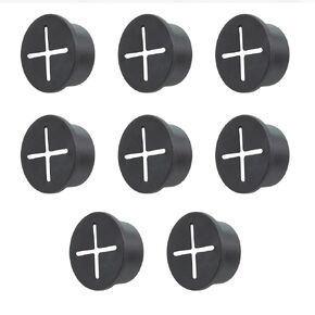 8PCS 1 Inch Flexible Rubber Grommets, White Wire Grommets, Furniture Wire Hole Cover for Cable Management, Table, TV Console