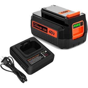 40V 3000mAh LBX2040 MAX Battery and LCS36 LCS40 Fast Charger Compatible with Black and Decker 36V/40V Lithium Battery LBXR2036 LBX36 LBX1540 LBX2040 LBX2540 LST540 LCS1240 LST136W Cordless Power Tool