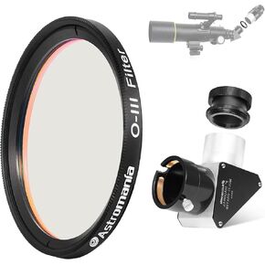 Astromania 2" SCT 90-Degree Mirror Diagonal with 93% reflectivity Across Visible Spectrum - Bundle with - 2" O-III Filter