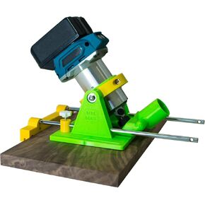 Trim Router Jig for Creating Naguri Texture in Woodworking