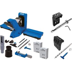 Kreg KPHJ720PRO with Plug Cutting & Micro Accessories (KPHJ720PRO + KPHA740 + KPHA730) - Easy Clamping & Adjusting - For Materials 1/2" to 1 1/2" Thick