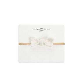 Colored Organics Baby Organic Cotton Dainty Bow Headband - Infant Girls - Ivory