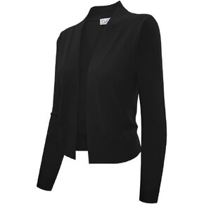 Cielo Women's Knit Cropped Sweater Bolero Cardigan Three Quarter Sleeve - Full Sleeve in Saudi Arabia
