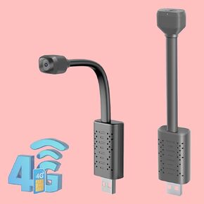 W-U4 No WiFi Security Camera : Wireless 4G LTE Cellular Camera with SIM Card, Night Vision, Motion Detection, and Cloud Storage for Home, Office, Car, and Outdoor Use
