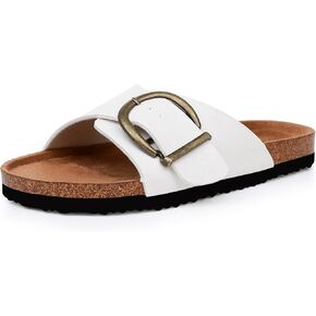 Women's Sandals with Comfort Cork Footbed Summer Outdoor Slide Sandals